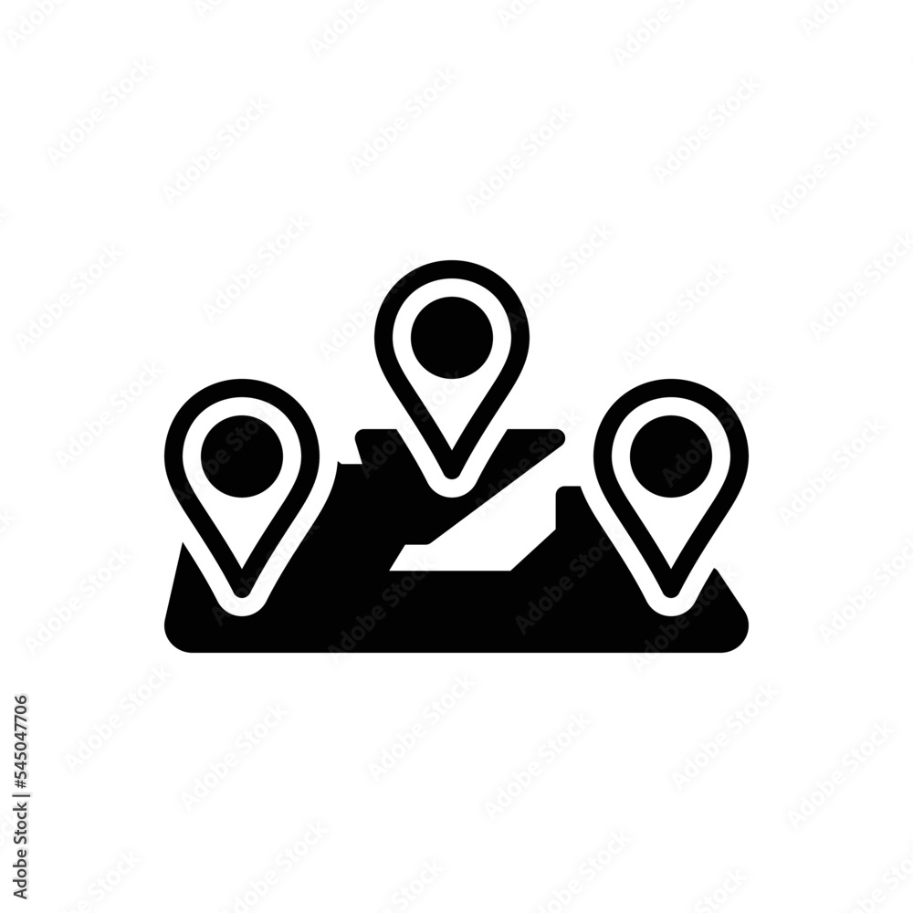 Black solid icon for zones