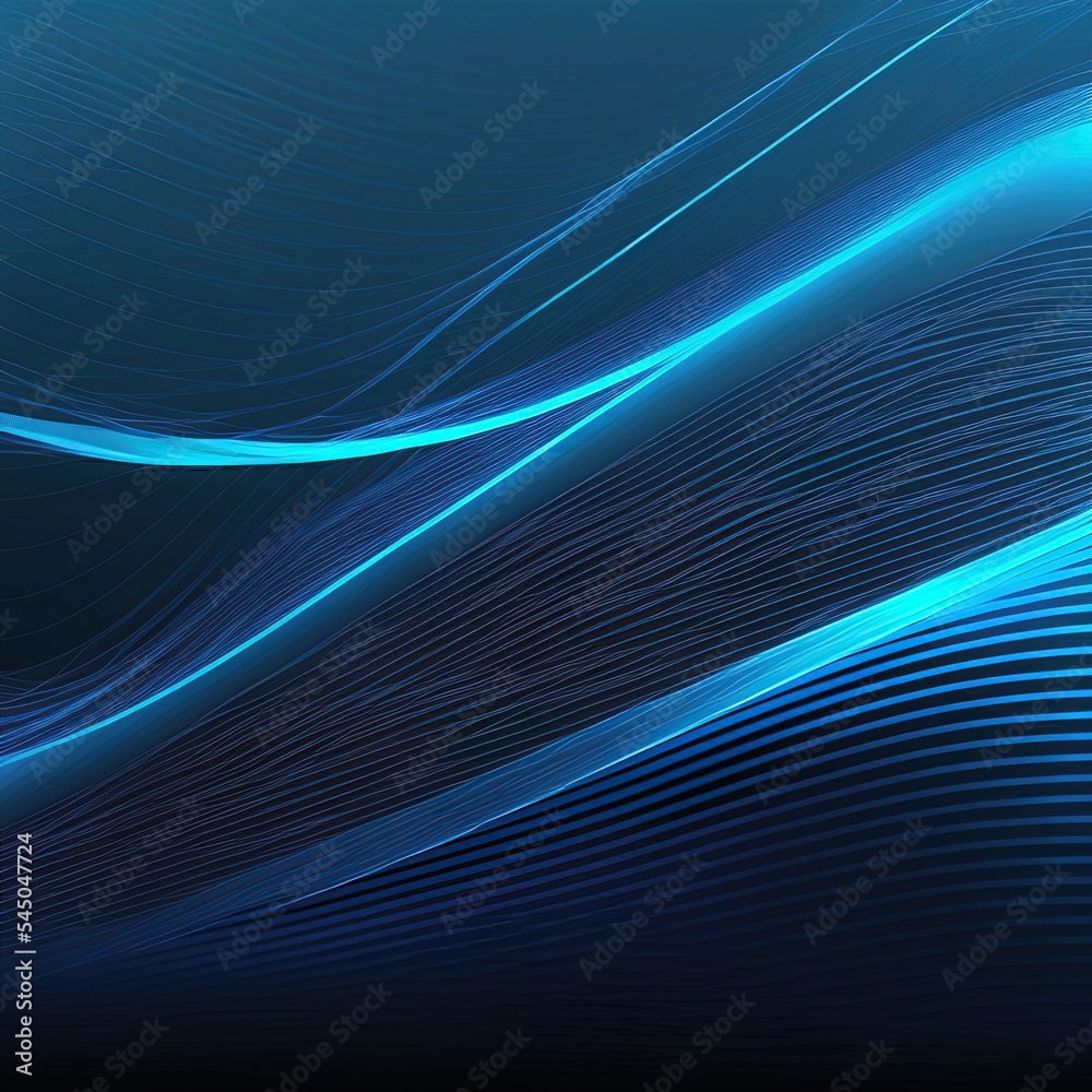 Abstract background blue lines composition created with lights and shadows. Technology or business digital template