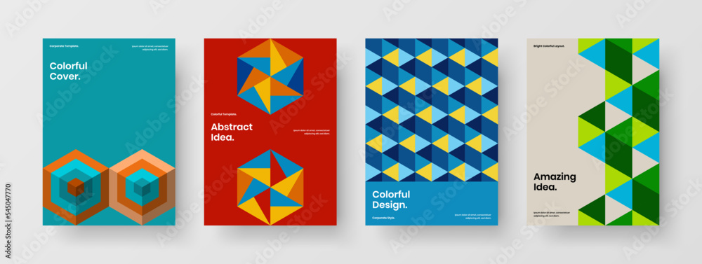 Clean corporate identity design vector template composition. Fresh mosaic shapes company brochure concept bundle. Clean corporate identity design vector template composition. Fresh mosaic shapes company brochure concept bundle.