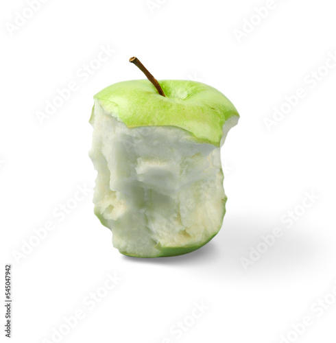 A Green Apple with Bites