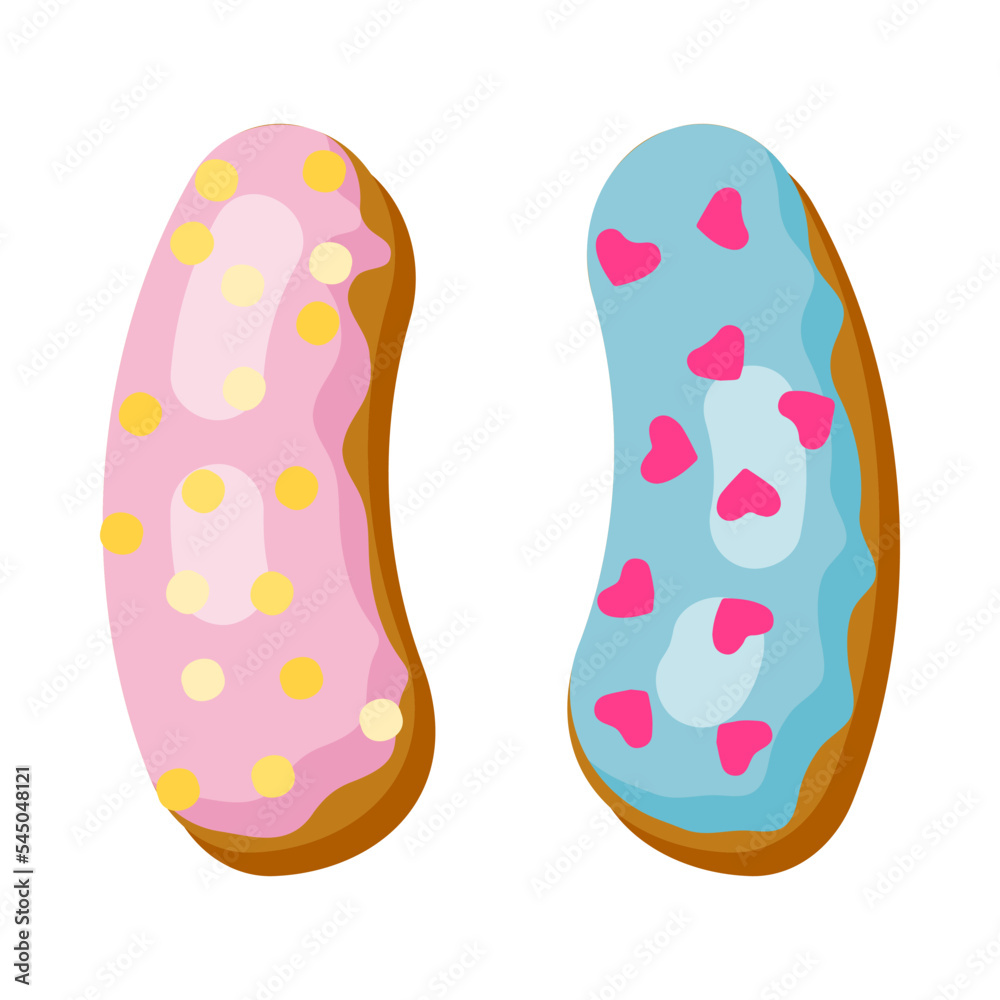 Quotation mark in donut font vector illustration. Design of punctuation mark from chocolate donut or cookie with icing. Food, dessert, typography concept for bakery or cafe Quotation mark in donut font vector illustration. Design of punctuation mark from chocolate donut or cookie with icing. Food, dessert, typography concept for bakery or cafe