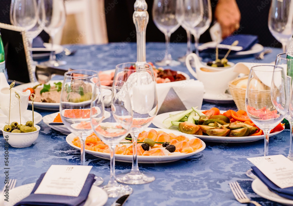 catering food on Christmas table