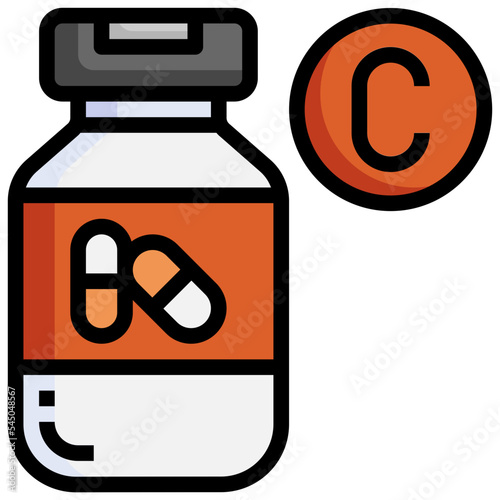vitamins_vitamin c line icon,linear,outline,graphic,illustration