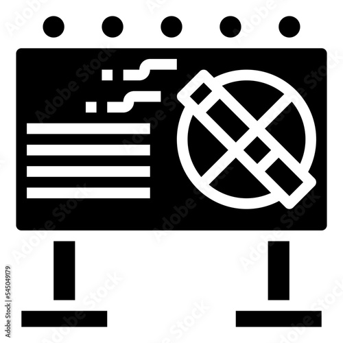 Quit smoking_billboard line icon,linear,outline,graphic,illustration