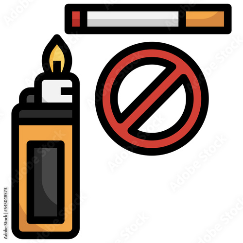 Quit smoking_lighter line icon,linear,outline,graphic,illustration