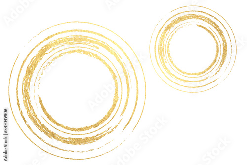 金色の和紙と筆のストローク　背景素材（アブストラクト）
