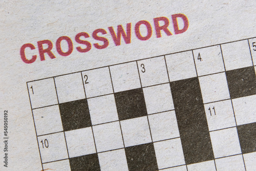 Foto Stock Crossword puzzle in a local newspaper for readers to