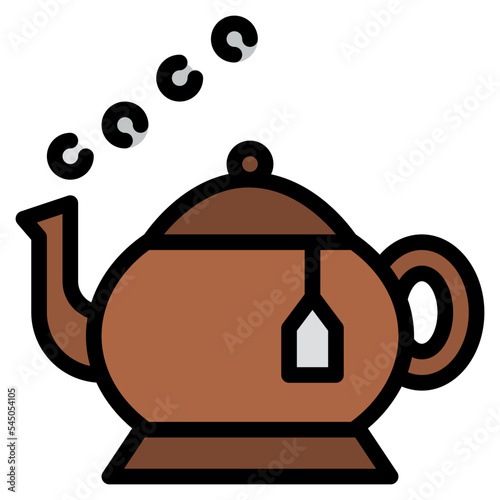 tea pot beverage drink icon