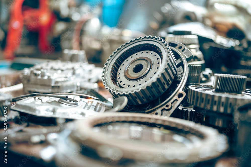 Two Part Gear Rim Steampunk texture, background with mechanical parts, gear wheels ...