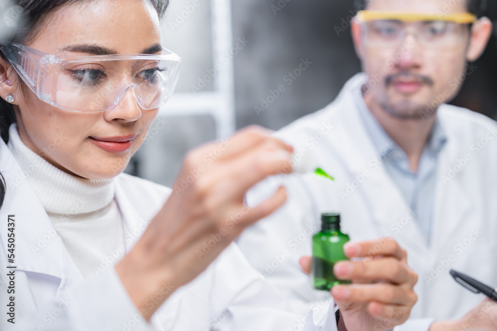 chemistry scientist working on biotechnology cosmetic research with natural herb medicine ingredient in biology science laboratory, organic bio eco beauty extract in botany experiment for dermatology chemistry scientist working on biotechnology cosmetic research with natural herb medicine ingredient in biology science laboratory, organic bio eco beauty extract in botany experiment for dermatology