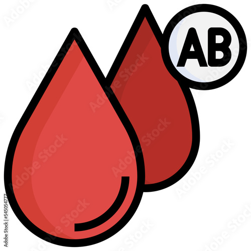 Blood donatio_blood type ab line icon,linear,outline,graphic,illustration