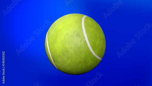 Tennis ball rotation Realistic 3D rendered © Kitti