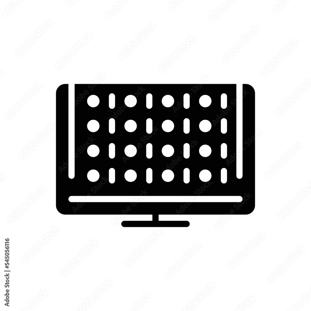Naklejka premium Black solid icon for matrix