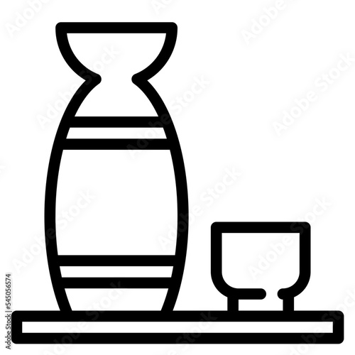 sake japanese beverage drink icon