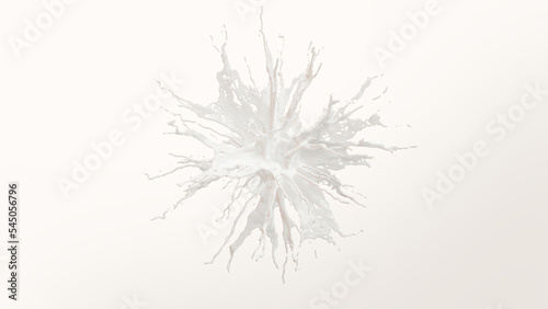 Animation of the gold golden splashing explosion Isolated on white background. 3d rendering