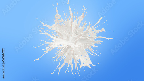 Animation of the gold golden splashing explosion Isolated on white background. 3d rendering