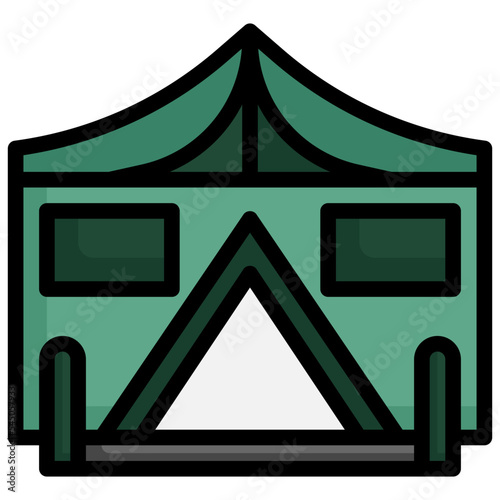 tent line icon,linear,outline,graphic,illustration