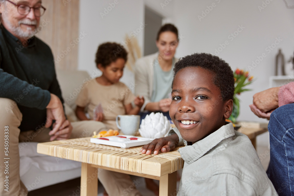 Family relaxing and playing games at home Family relaxing and playing games at home