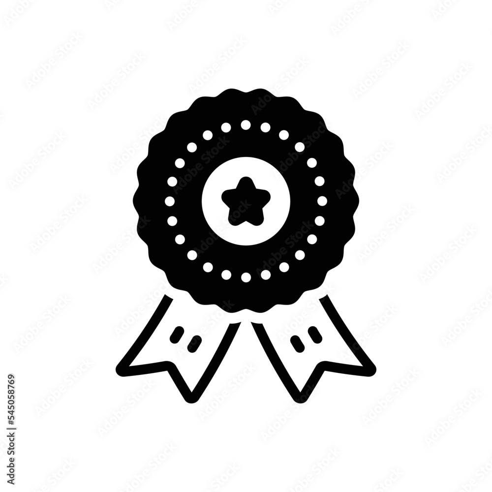 Canvas Print Black solid icon for batch