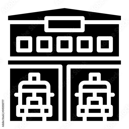 fire station city town building icon