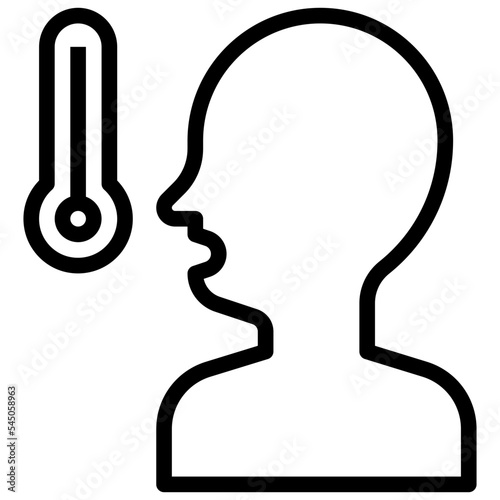 temperature check line icon,linear,outline,graphic,illustration