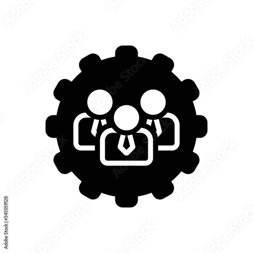 Black solid icon for administrators