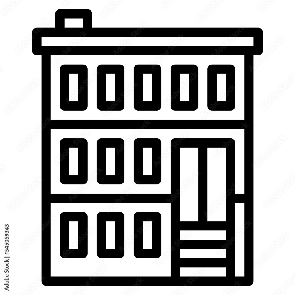 apartment house town building icon