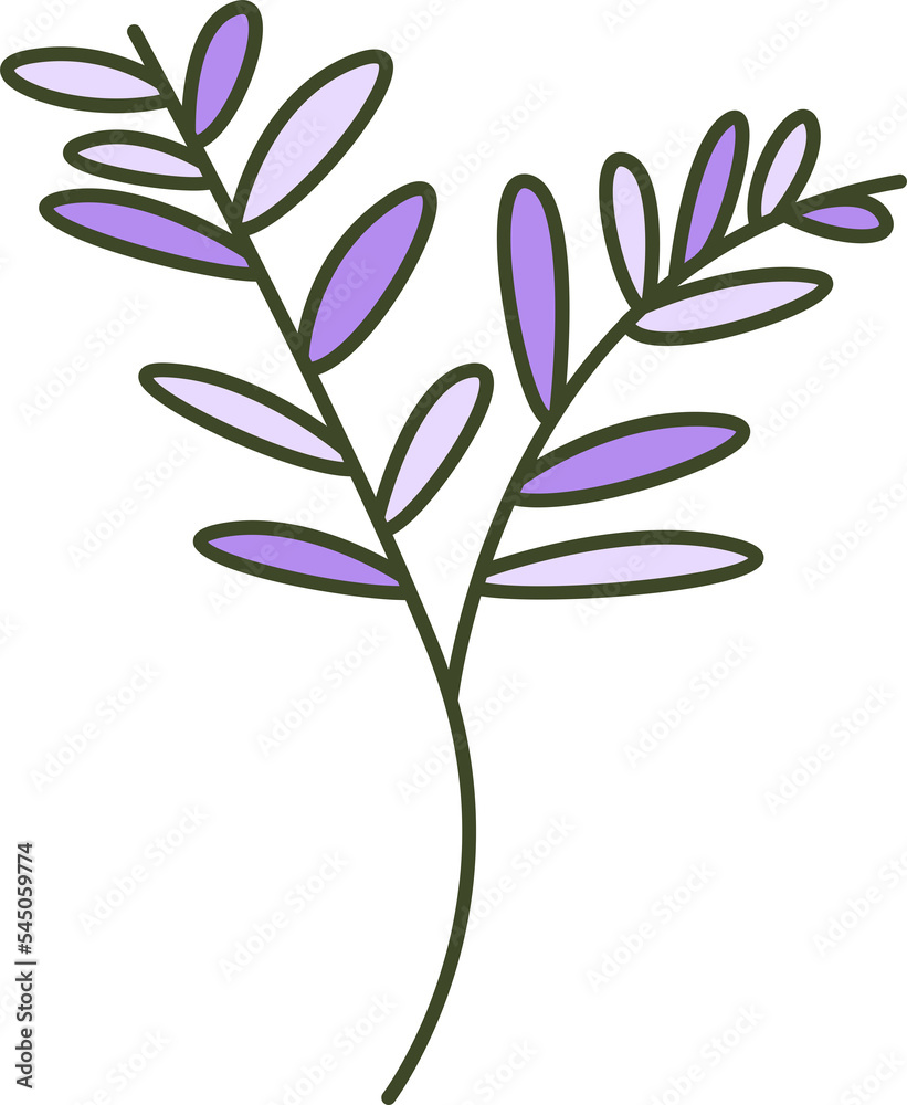 Fototapeta premium decorative leaves illustration