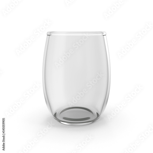 empty glass isolated on white transparent