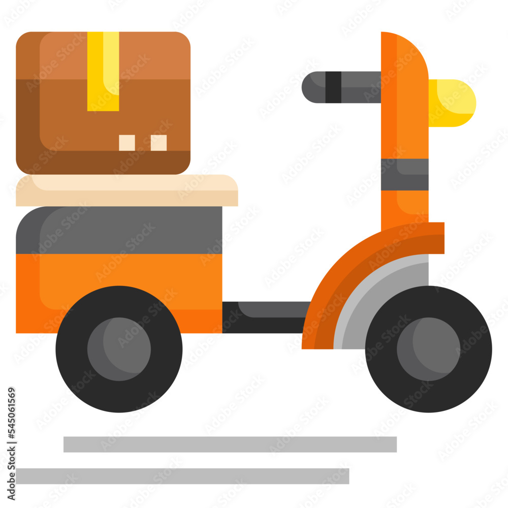 delivery motorcycle flat icon,linear,outline,graphic,illustration delivery motorcycle flat icon,linear,outline,graphic,illustration