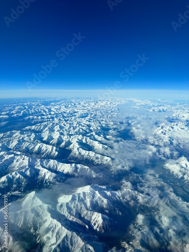 aerial view from airplane rhein valley