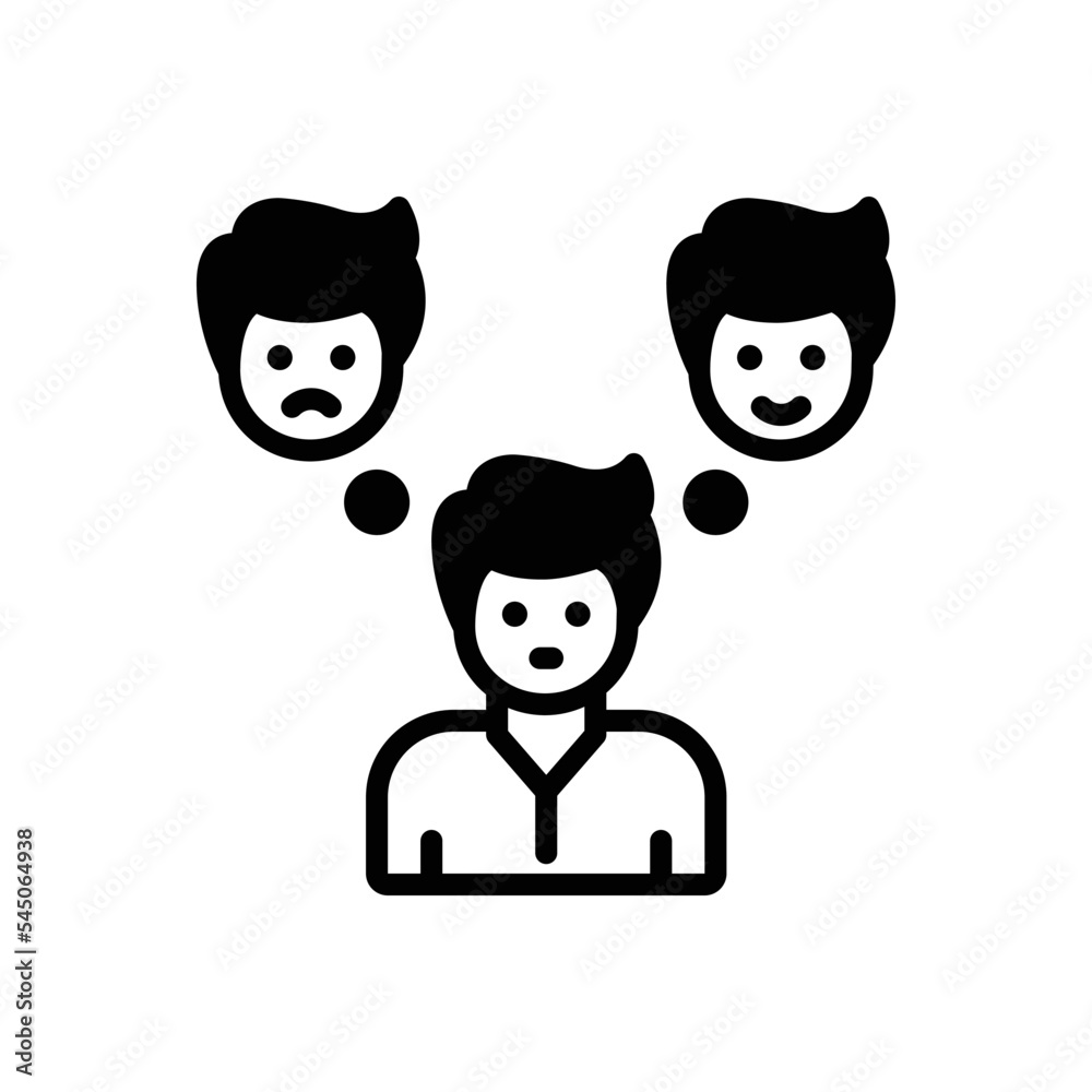 Black solid icon for personality Black solid icon for personality
