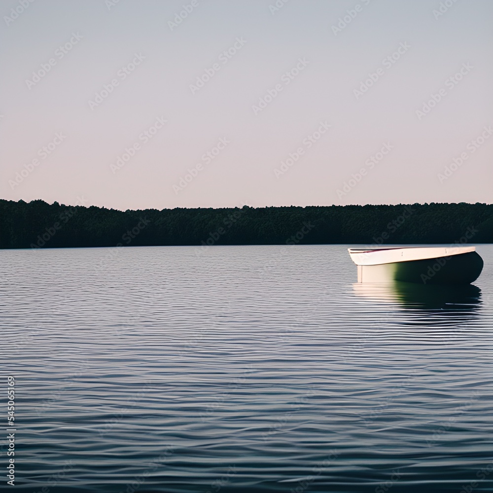 White Row Boat on Body of Water White Row Boat on Body of Water