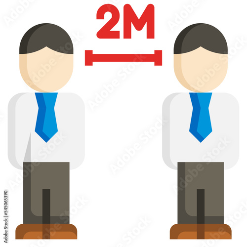 social distancing flat icon,linear,outline,graphic,illustration
