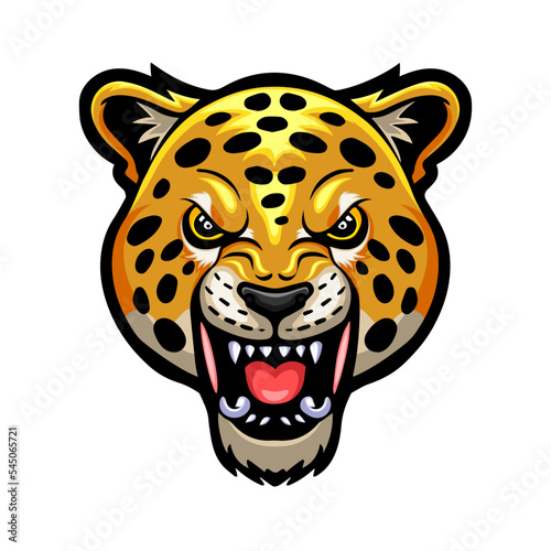 Cheetah head logo mascot design
