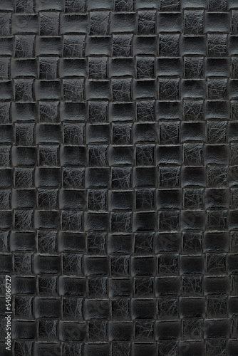 black woven leather texture