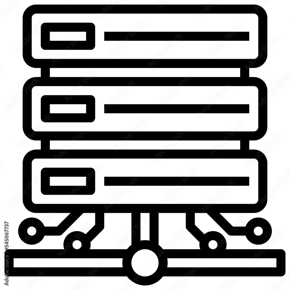 server line icon,linear,outline,graphic,illustration server line icon,linear,outline,graphic,illustration