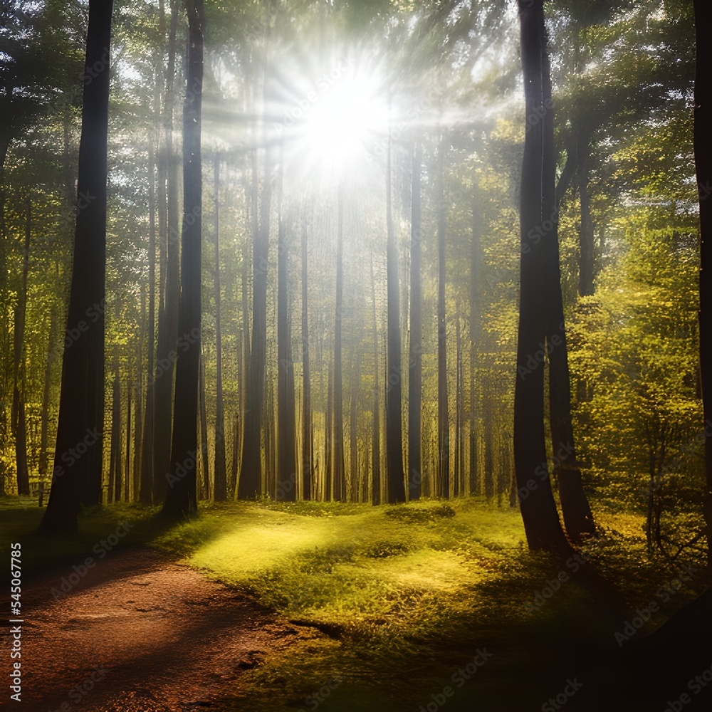 Scenic Photo of Forest With Sunlight
