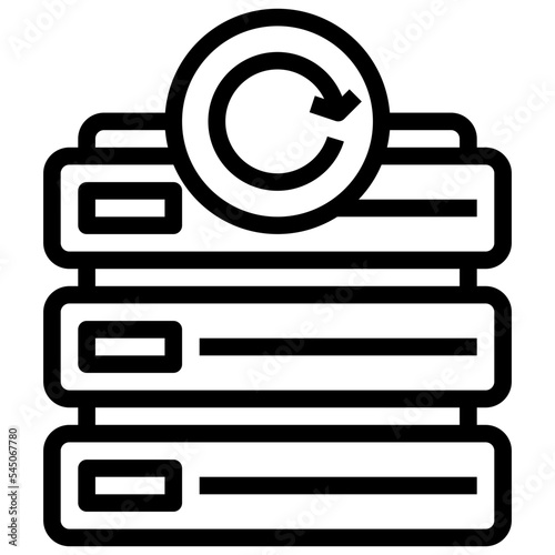 backup line icon,linear,outline,graphic,illustration