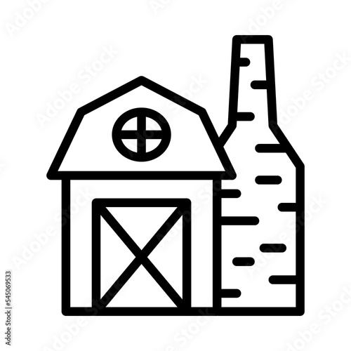 Blacksmith flat line icon. Metal work sign. Outline sign for mobile concept and web design, store.