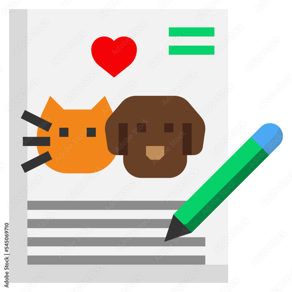 Fototapeta premium pedigree flat icon,linear,outline,graphic,illustration