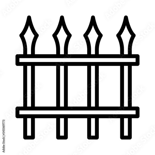 Blacksmith flat line icon. Metal work sign. Outline sign for mobile concept and web design, store.