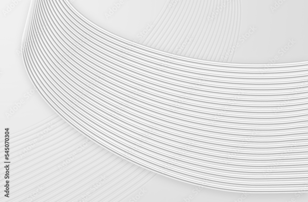 Obraz premium 3D renderwhite curved lines technical texture texture background