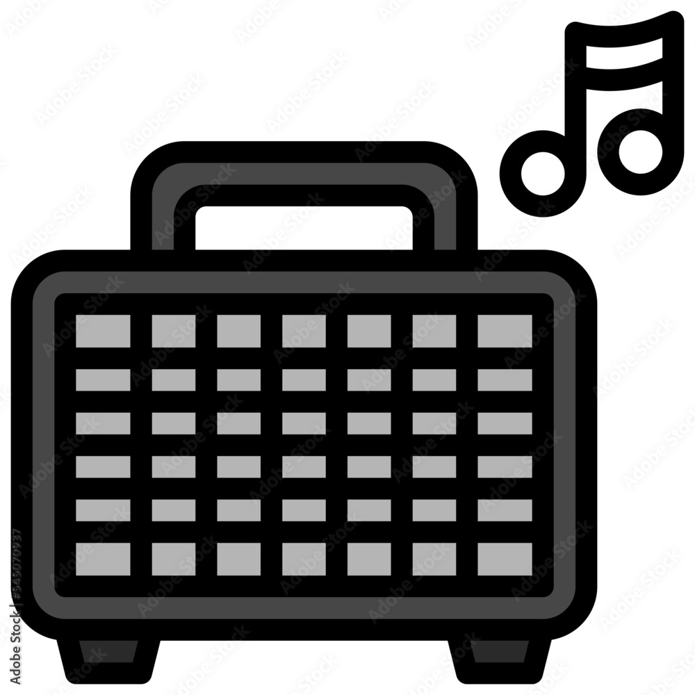 music flat icon,linear,outline,graphic,illustration