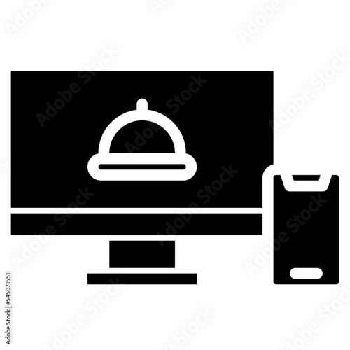 Online order glyph icon