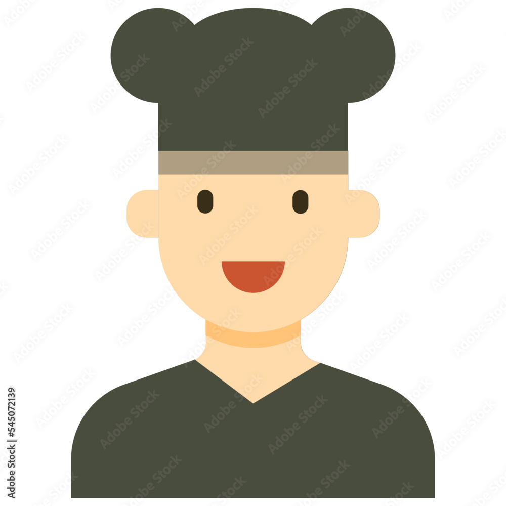 Chef flat icon Chef flat icon