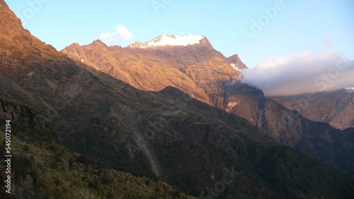 Andes Mountains and Valleys Clouds View trekking