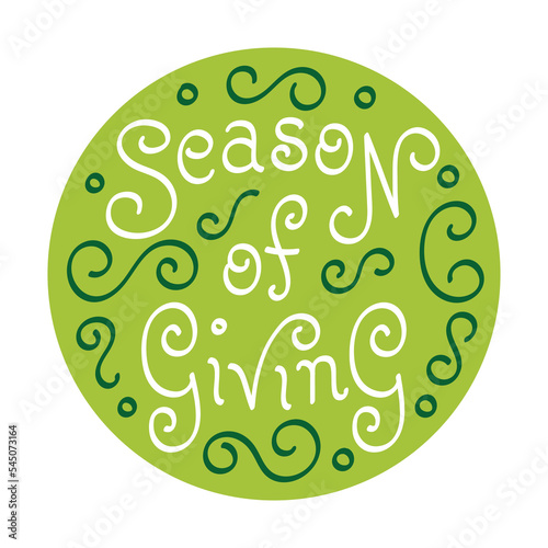 Circle season of giving tag