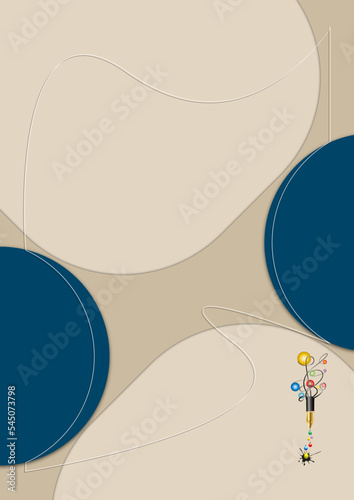 A3 beige kreise