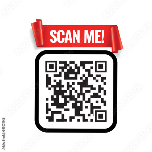 Scan me icon. Symbol or emblem. vector